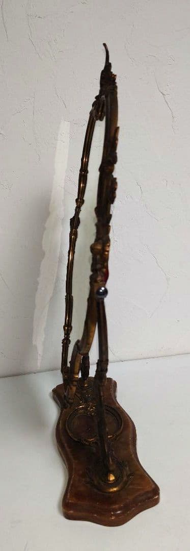 真鍮 大理石 鏡 アンティーク イタリア ITALY 置き鏡 レトロ