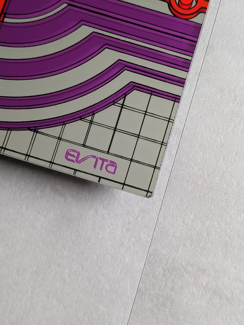 70's-80's EVITA ミラー ウォールクロック レトロ スペースエイジ