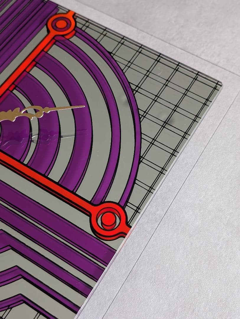 70's-80's EVITA ミラー ウォールクロック レトロ スペースエイジ
