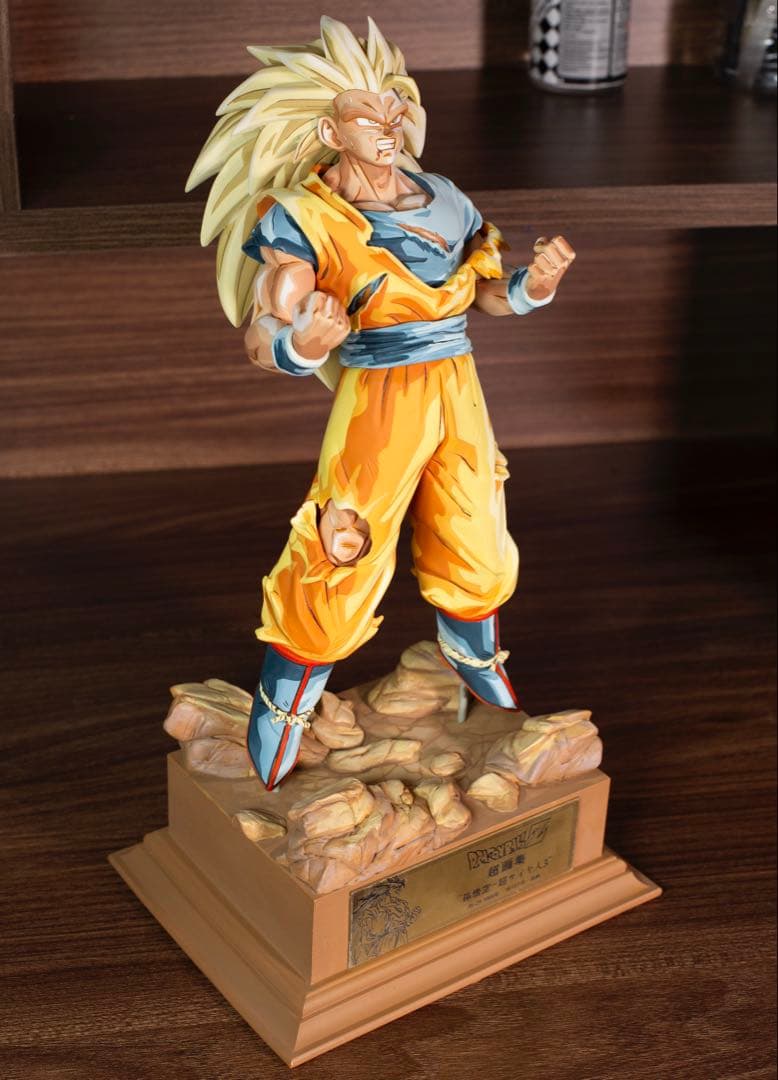 ドラゴンボール リペイント 超サイヤ人孫悟空3 台座付　　2D 二次元彩色