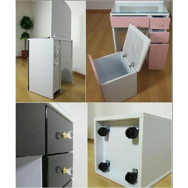 新品!ドレッサー☆鏡台☆椅子付き☆1面鏡☆大きい鏡☆コンパクト☆シンプル