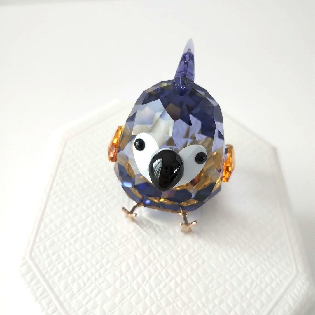 【新品】SWAROVSKI スワロフスキーコンゴウ インコ 鳥 パープル 希少