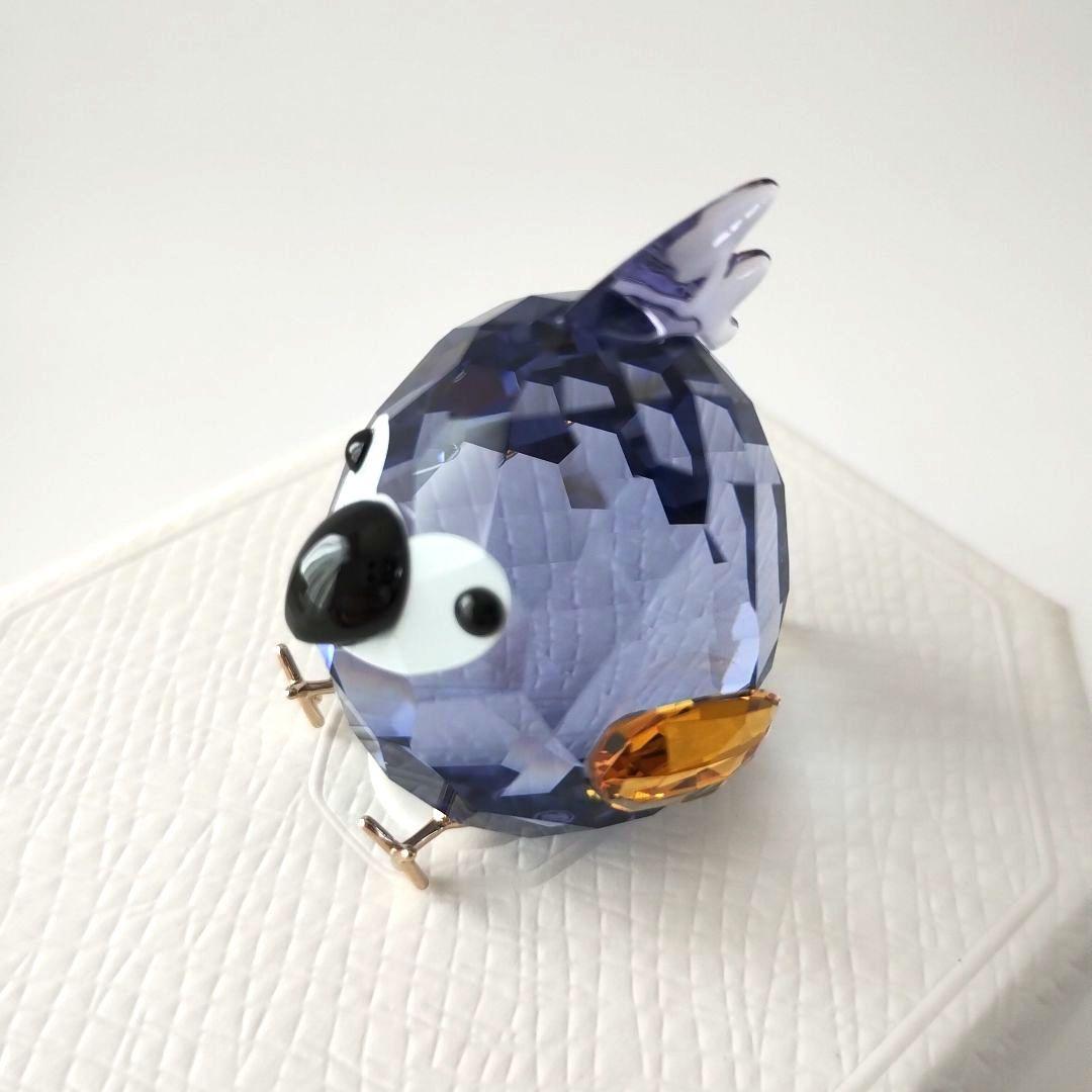 【新品】SWAROVSKI スワロフスキーコンゴウ インコ 鳥 パープル 希少