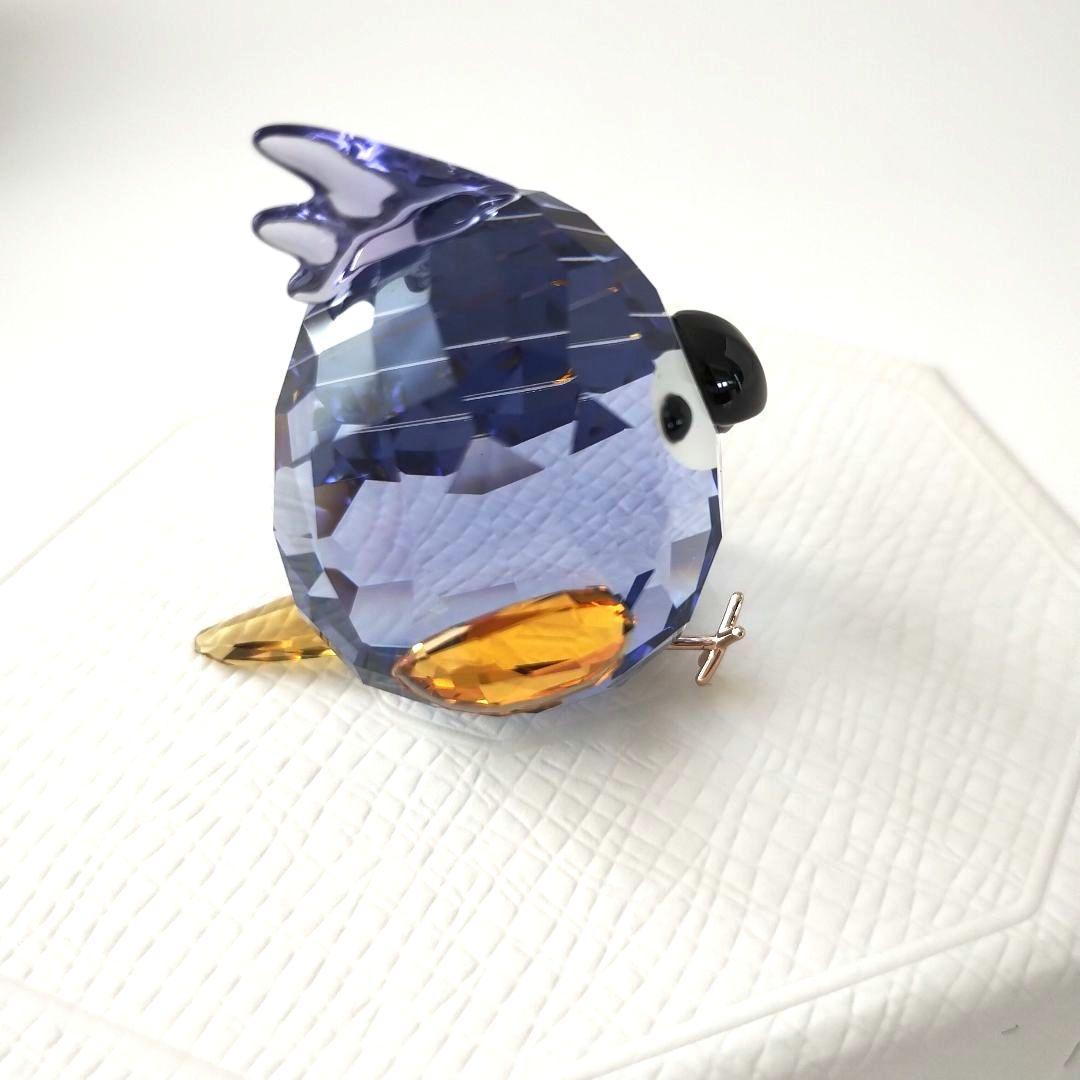 【新品】SWAROVSKI スワロフスキーコンゴウ インコ 鳥 パープル 希少