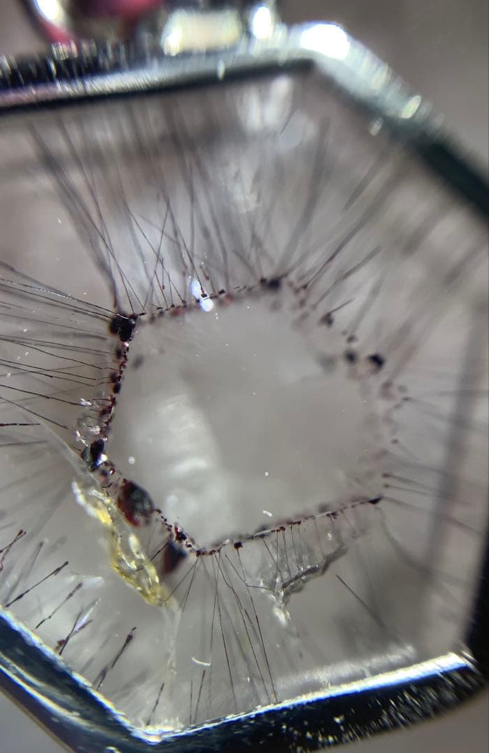 ⭐️神秘的⭐️スーパーセブン　六芒星　ペンダントトップ　レピドクロサイト　ゲーサイト