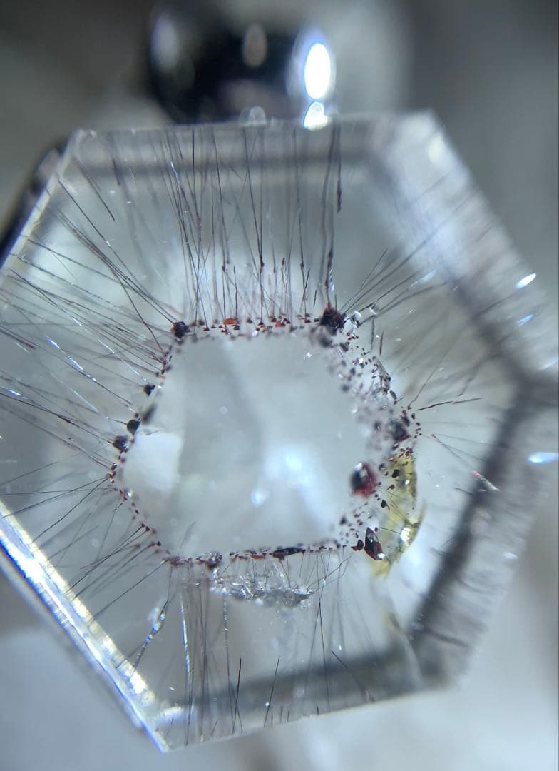 ⭐️神秘的⭐️スーパーセブン　六芒星　ペンダントトップ　レピドクロサイト　ゲーサイト