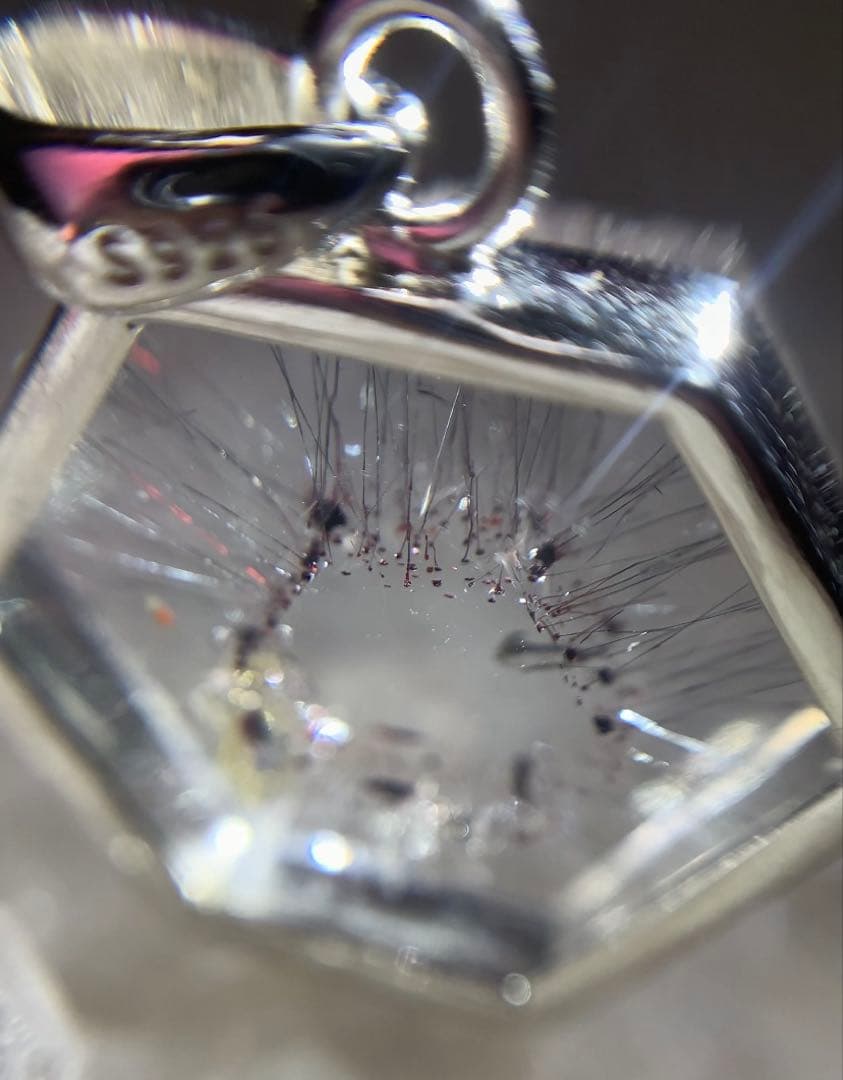 ⭐️神秘的⭐️スーパーセブン　六芒星　ペンダントトップ　レピドクロサイト　ゲーサイト