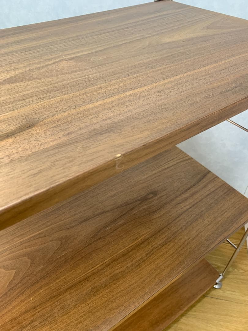 Y☆952 無印 ステンレスユニットシェルフ　ウォールナット材