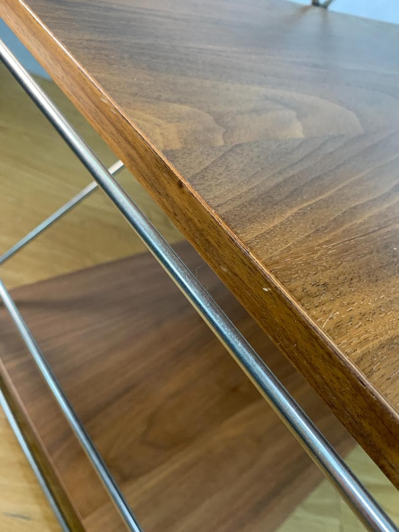 Y☆952 無印 ステンレスユニットシェルフ　ウォールナット材