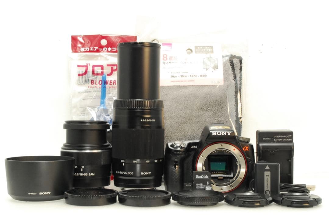 SONY α55 ❤️超望遠300mm ダブルレンズ 一眼レフ スマホ転送