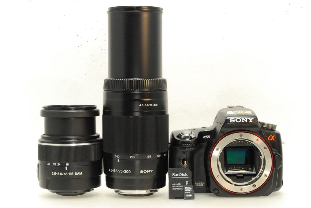 SONY α55 ❤️超望遠300mm ダブルレンズ 一眼レフ スマホ転送