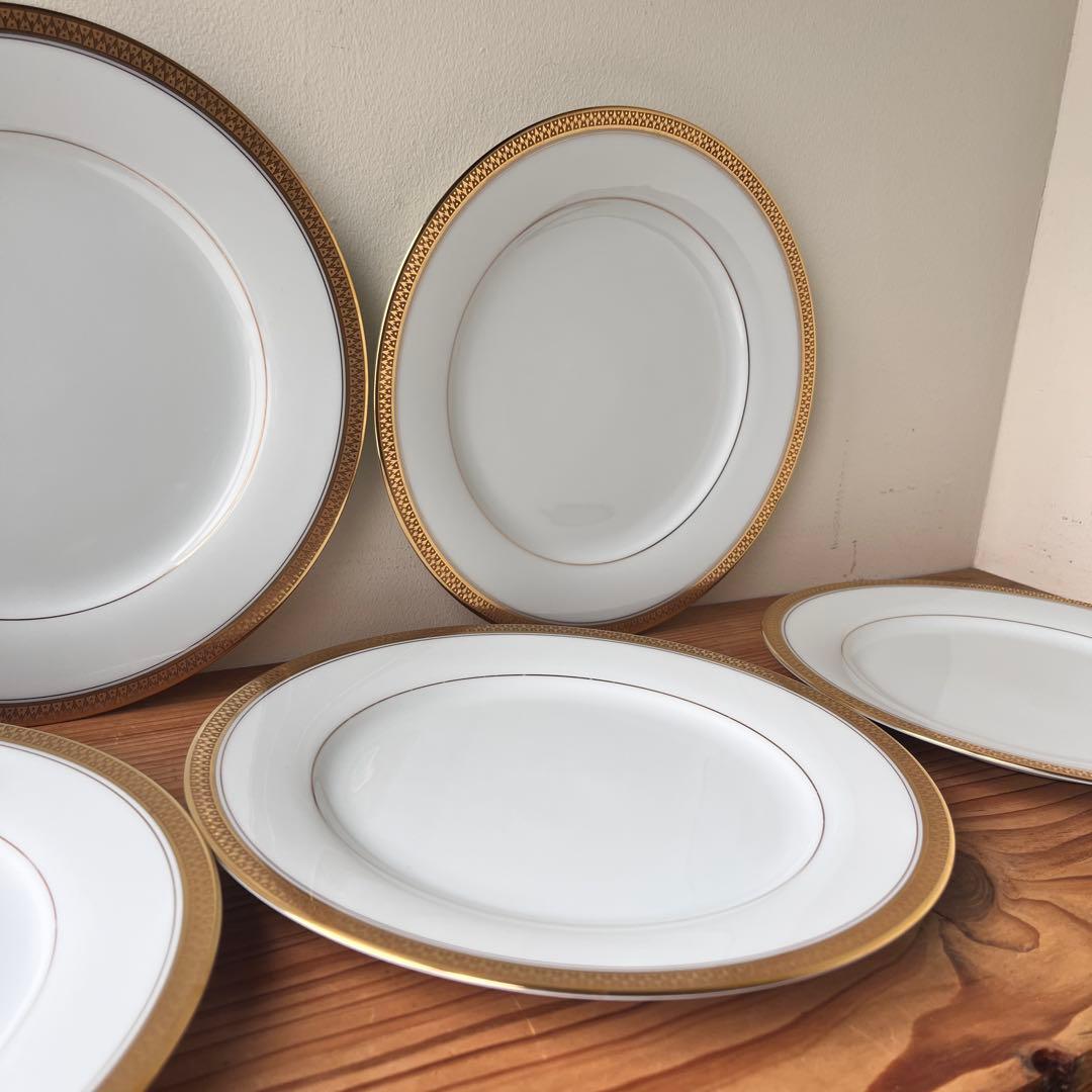ノリタケ ゴールドリッジ 23cmプレート　5枚セット　5480s 金彩