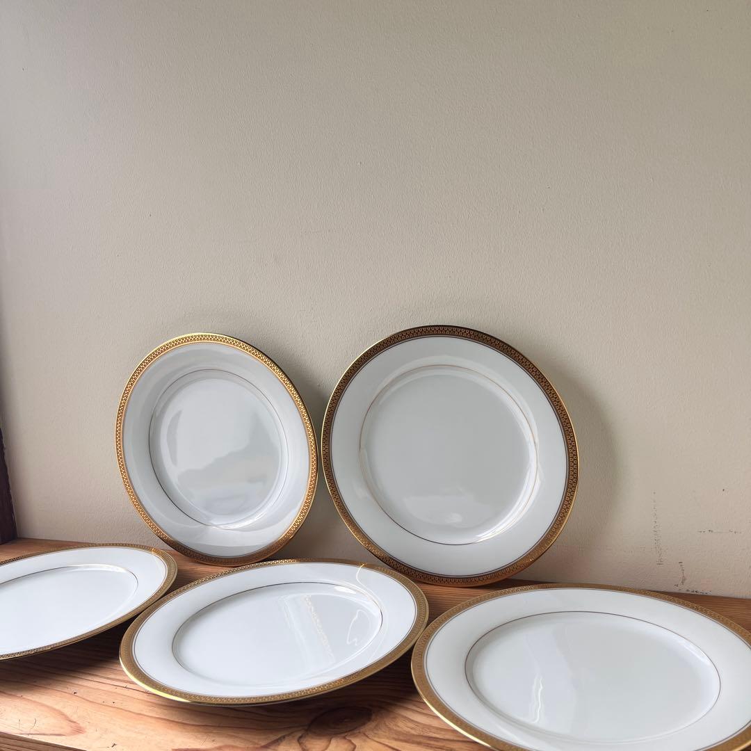 ノリタケ ゴールドリッジ 23cmプレート　5枚セット　5480s 金彩