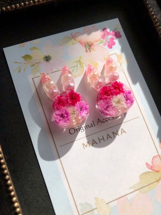 Anticoさん専用♡ウサコかすみ草ピアス イヤリング