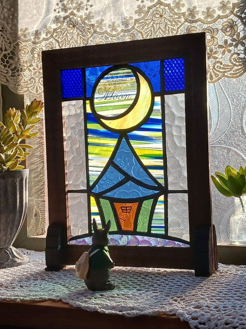 ちゃるステンドグラス　黄昏月セット