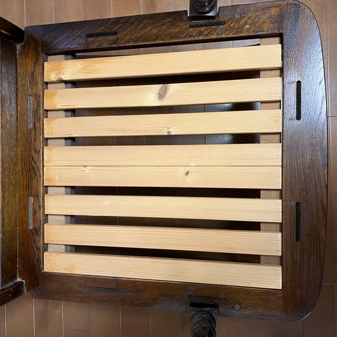 飛騨産業 キツツキ ロッキングチェア 無垢材 花柄ファブリック