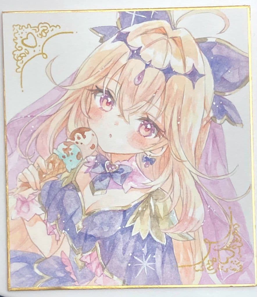 セ*。様 手描きイラスト　名探偵プリキュア　キュアルカナ・シャドウ　色紙原画