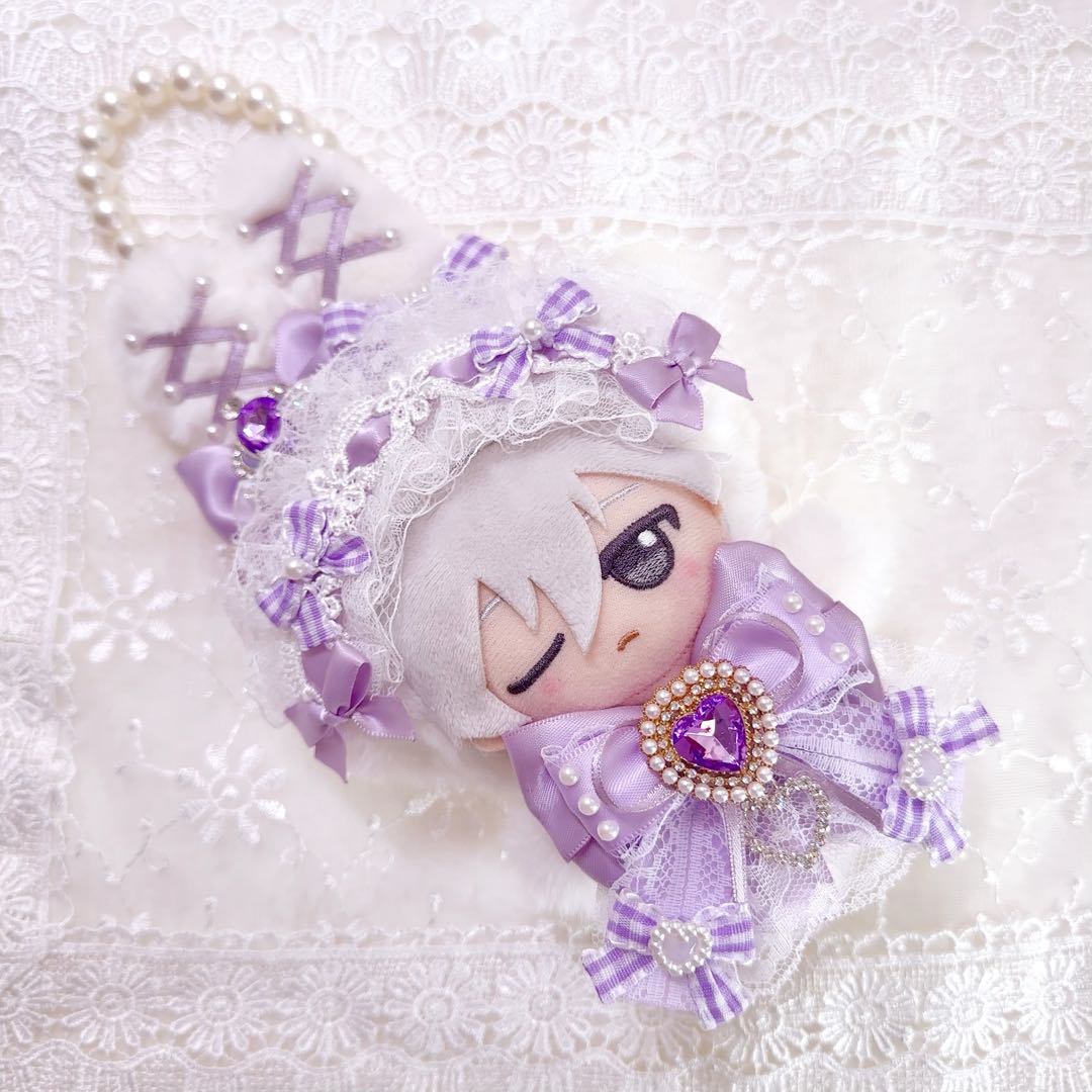 いつぬい　ぬい服　着ぐるみ　うさぎ　紫　白　パープル　あんスタ　ちびぐるみ