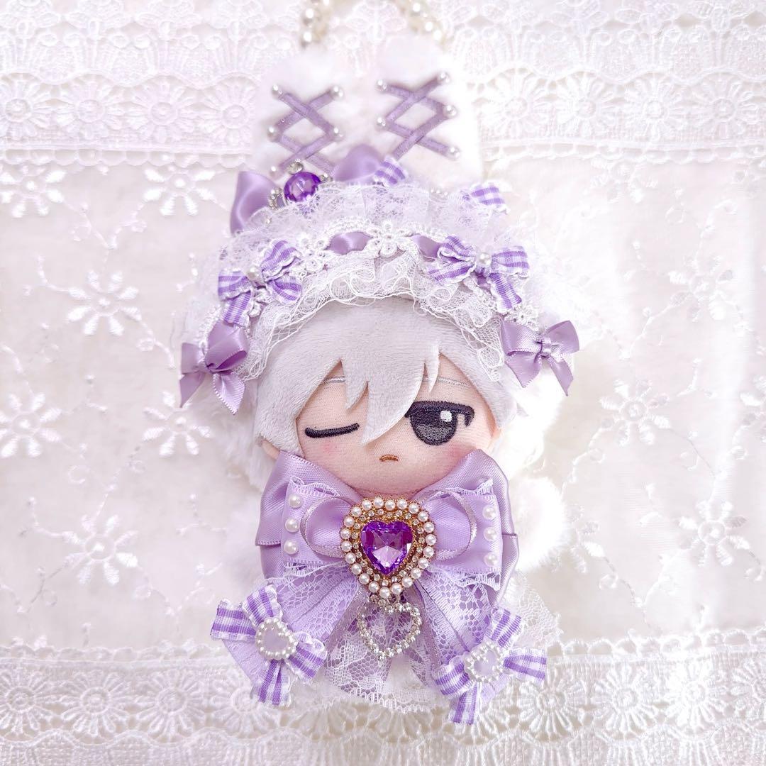 いつぬい　ぬい服　着ぐるみ　うさぎ　紫　白　パープル　あんスタ　ちびぐるみ
