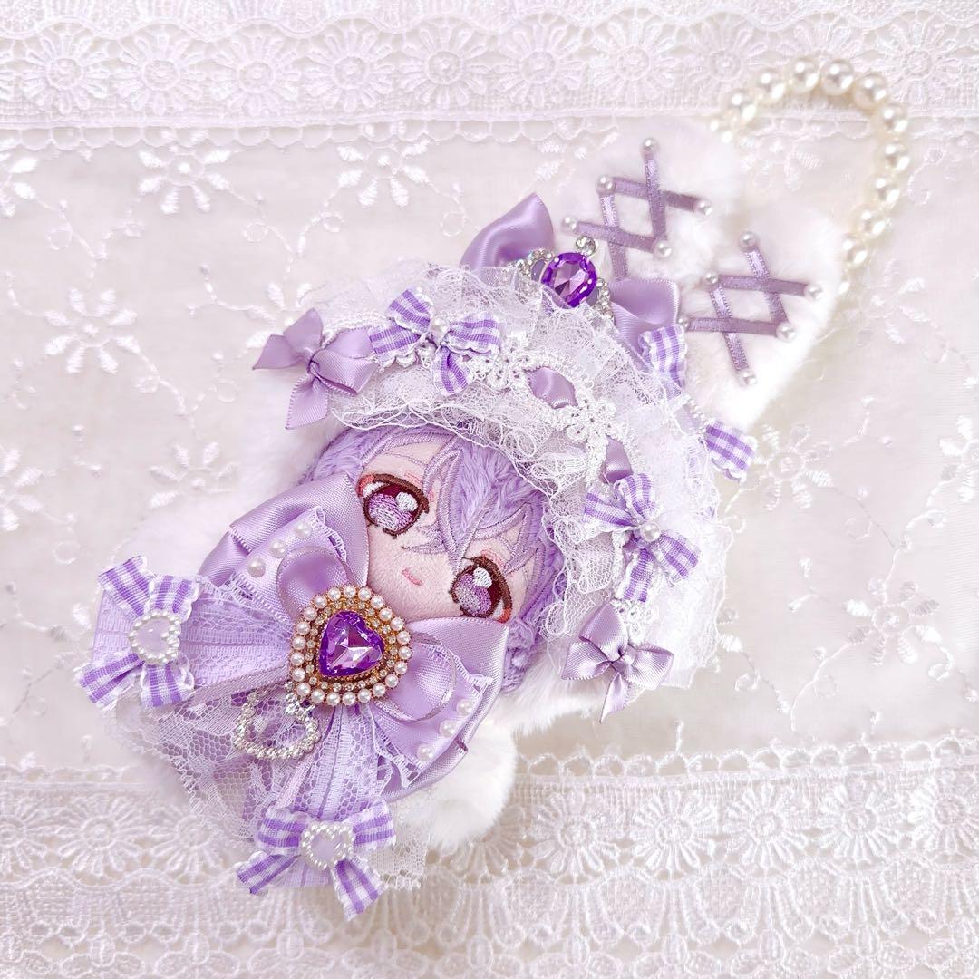 いつぬい　ぬい服　着ぐるみ　うさぎ　紫　白　パープル　あんスタ　ちびぐるみ
