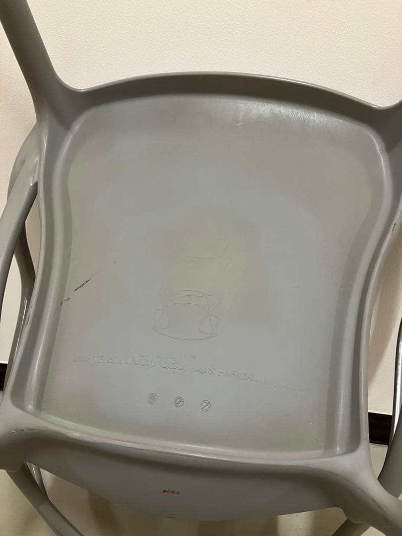 【希少】カルテル マスターズ チェア 2脚セット グレー イタリア製 MA43