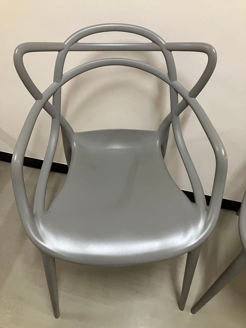 【希少】カルテル マスターズ チェア 2脚セット グレー イタリア製 MA43