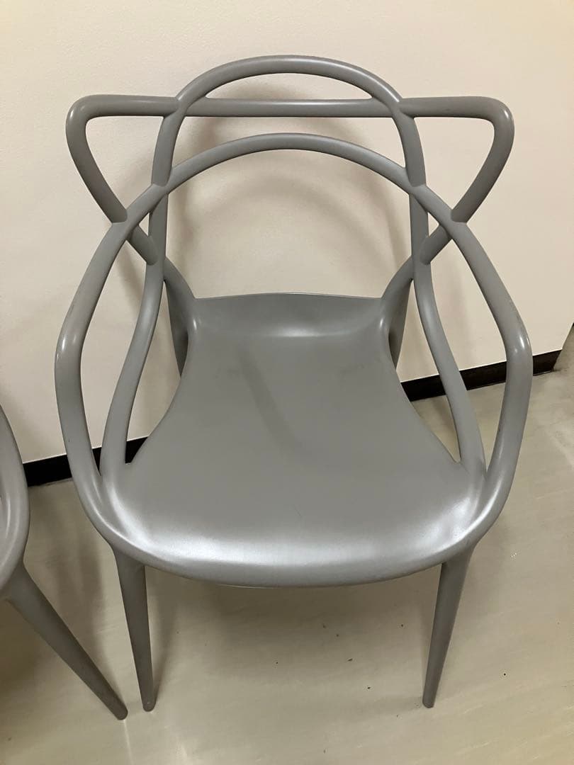 【希少】カルテル マスターズ チェア 2脚セット グレー イタリア製 MA43