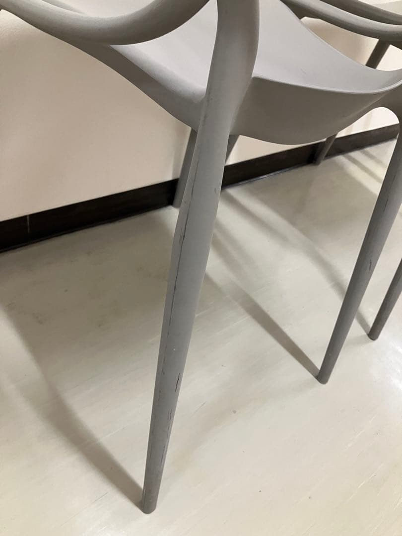 【希少】カルテル マスターズ チェア 2脚セット グレー イタリア製 MA43