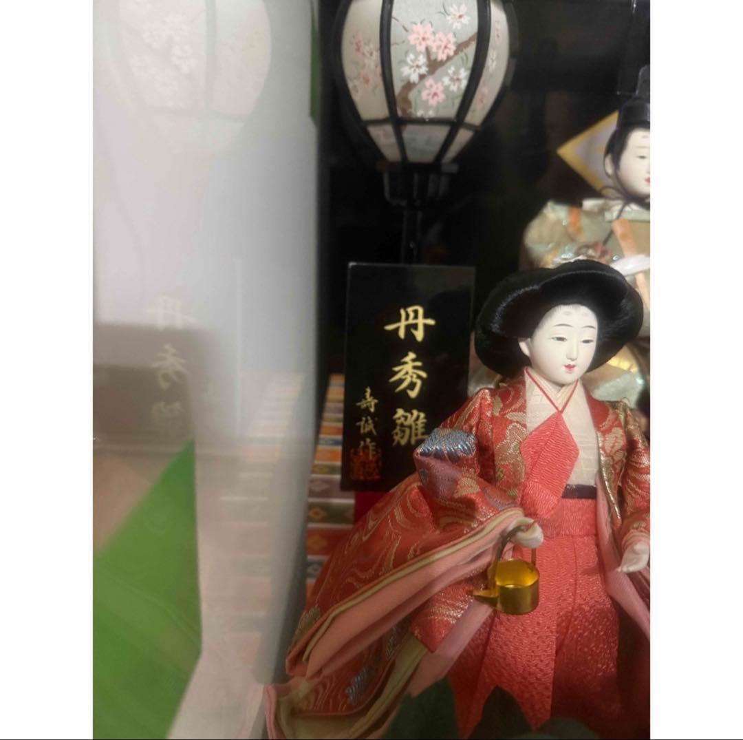 雛人形セット 7体 ガラスケース付き　丹秀雛