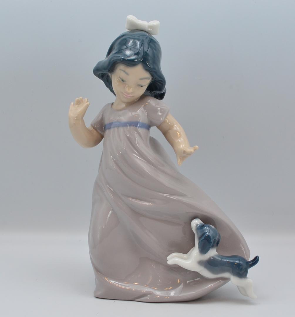 仔犬とかけっこ／愛犬とかけっこ　NAO・リヤドロ　２体セット　スペイン　ご成約済