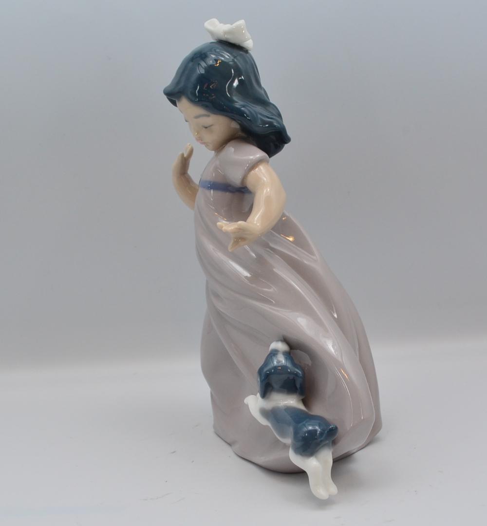 仔犬とかけっこ／愛犬とかけっこ　NAO・リヤドロ　２体セット　スペイン　ご成約済