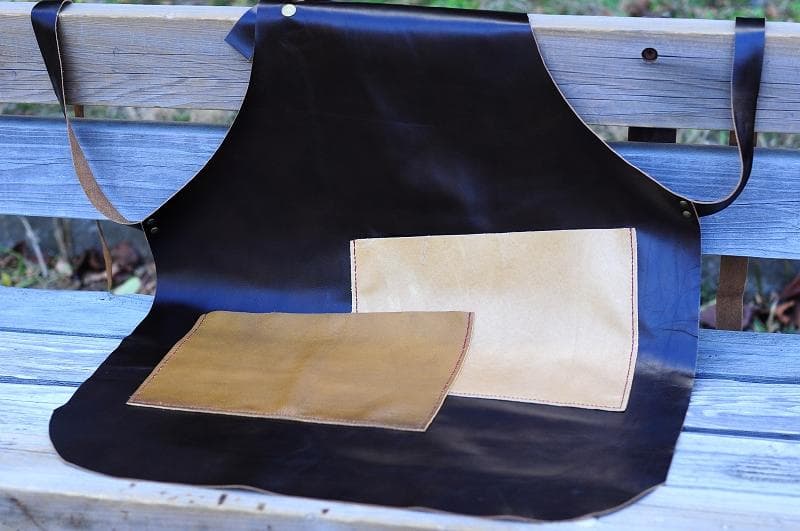 本革　エプロン 工房作業、DIY、ガーデニング、カフェ・美容師・革作業・木工
