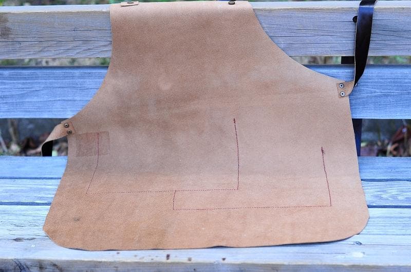 本革　エプロン 工房作業、DIY、ガーデニング、カフェ・美容師・革作業・木工