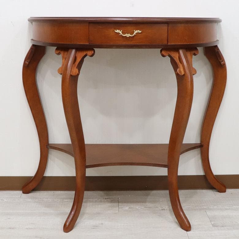 イタリア 象嵌 コンソール W90cm 引き出し付き 花台