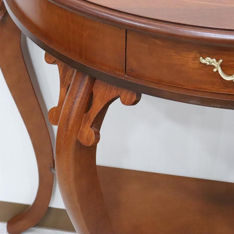 イタリア 象嵌 コンソール W90cm 引き出し付き 花台