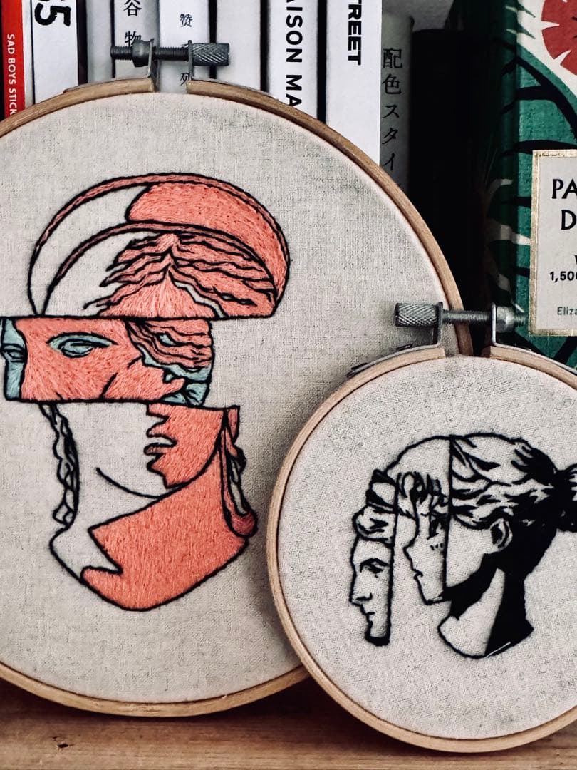 ♡手刺繍アート♡部屋がオシャレになる一点物フレーム刺繡！