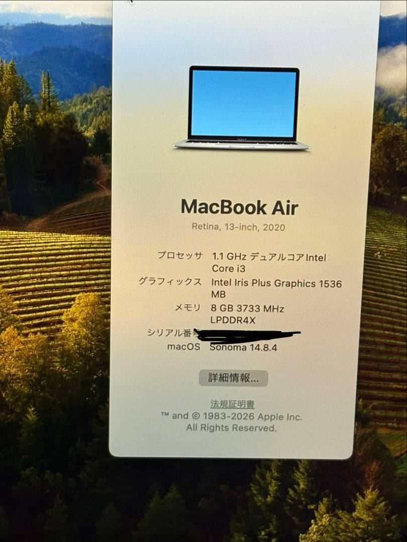 Apple MacBook Air 8GB / 256GBモデル