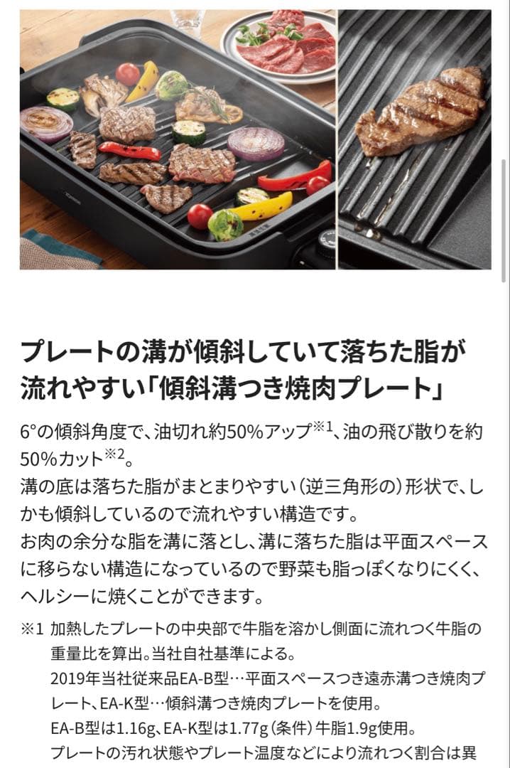 【♡愛くるしい様限定】ホットプレート やきやき 傾斜溝つき焼肉プレート