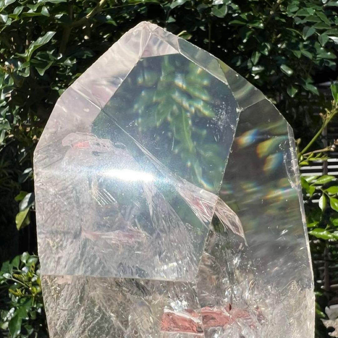 ✳✨激凄超逸品✨極上の高透明度✨超高品質 レインボー 水晶 六角柱 天然石 原石