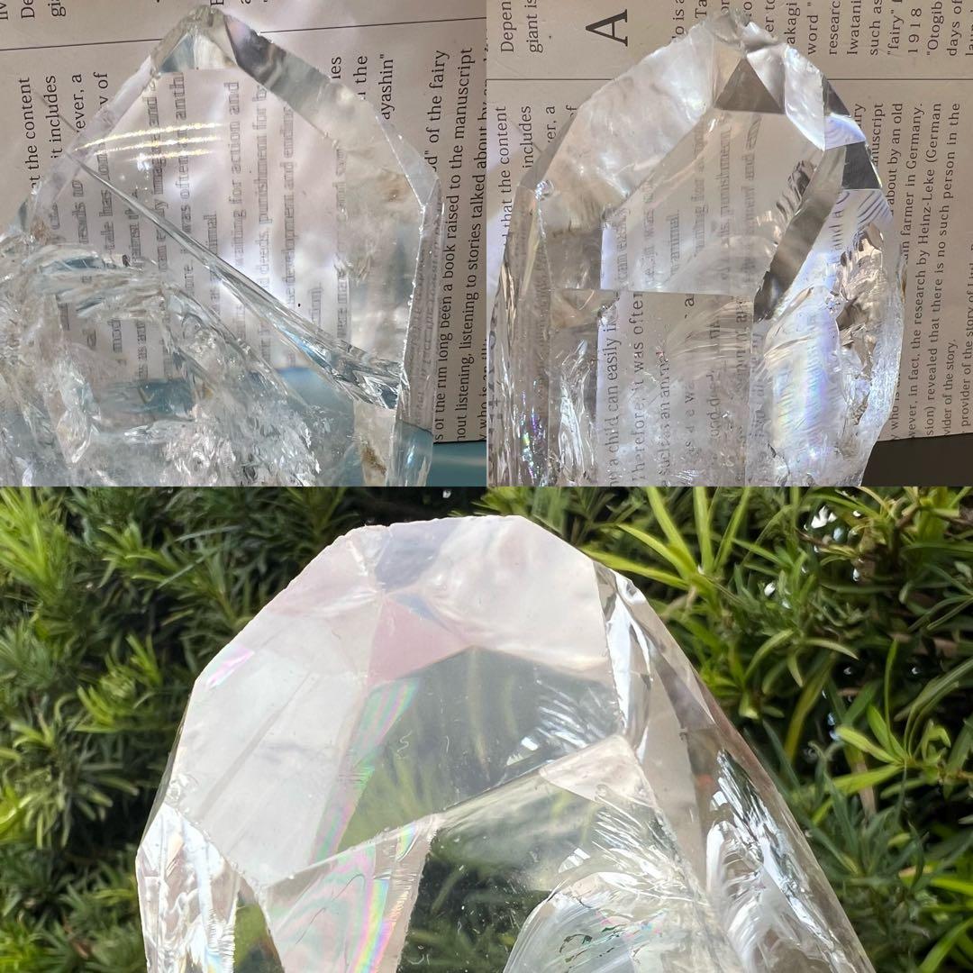 ✳✨激凄超逸品✨極上の高透明度✨超高品質 レインボー 水晶 六角柱 天然石 原石