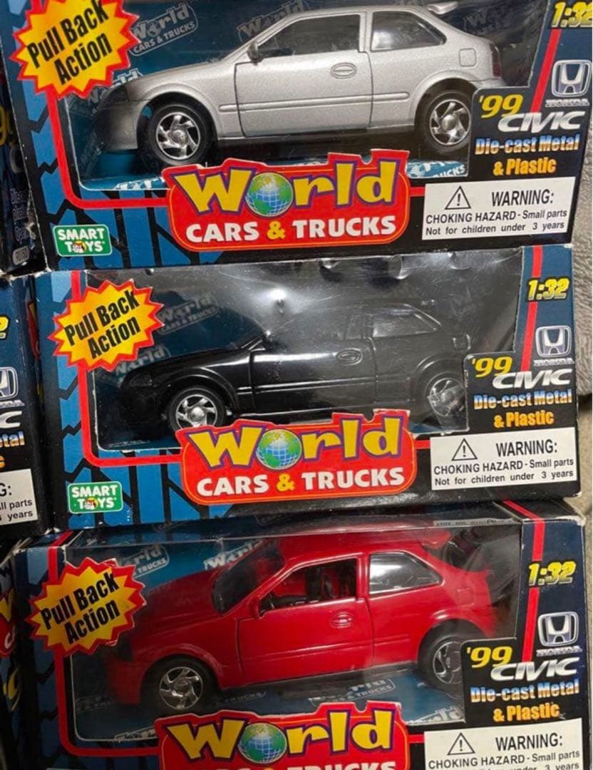 1/32 6台セット ホンダ シビック EK プルバック