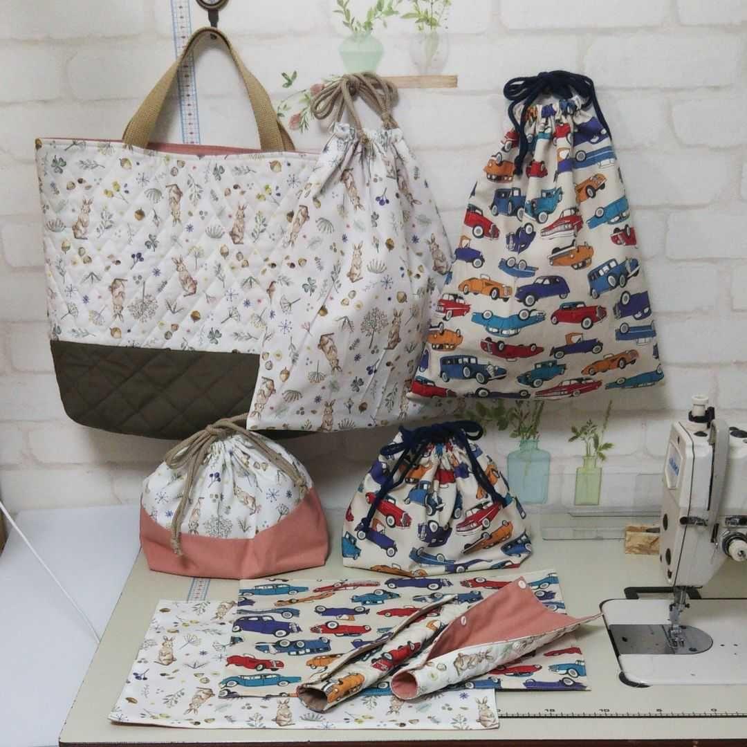 レッスンバッグ 入園入学グッズ  手提げ 絵本カバン 絵本鞄 小学生 幼稚園