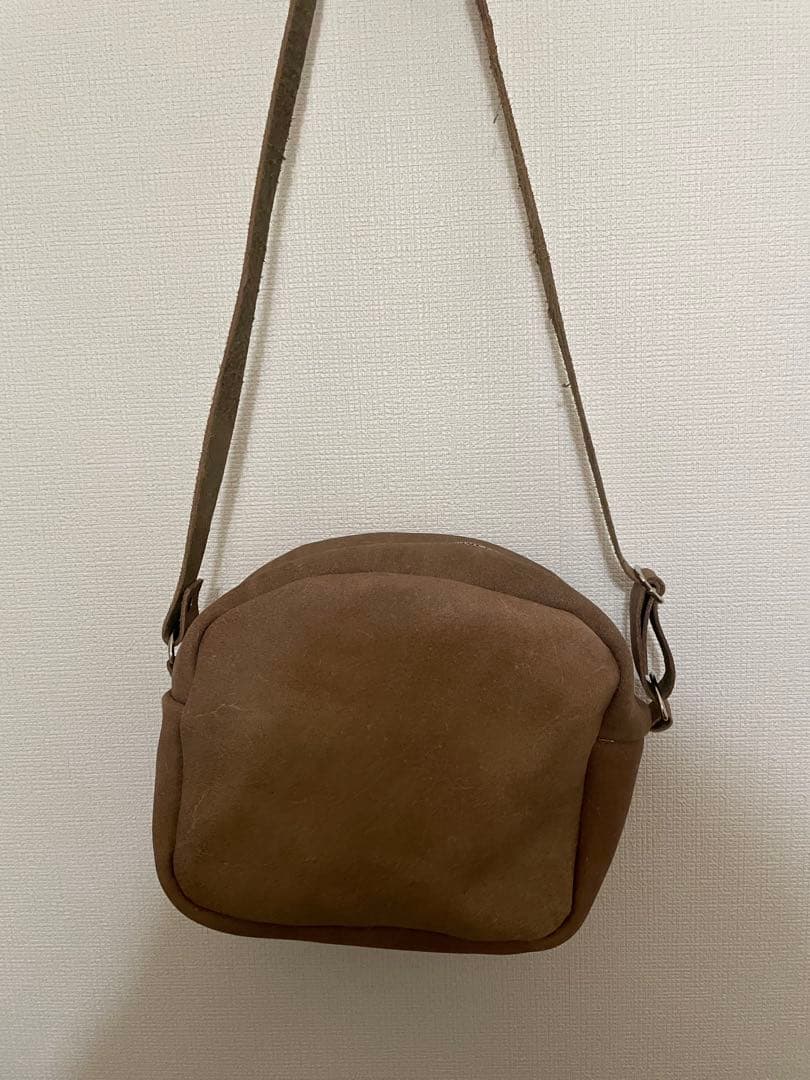 ショルダーバッグ　ドクロペイント　栃木レザー　本革　ハンドメイド　一点物　新品