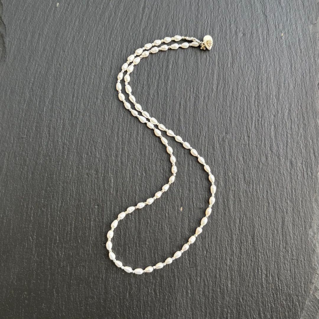 パール ネックレス カレンシルバー