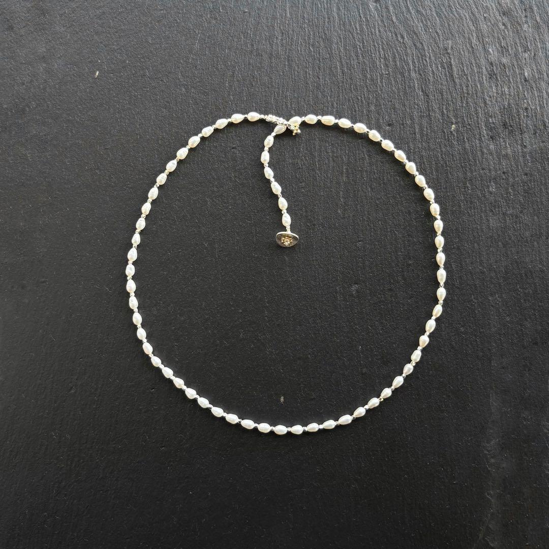 パール ネックレス カレンシルバー