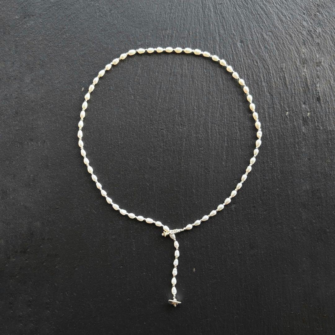 パール ネックレス カレンシルバー