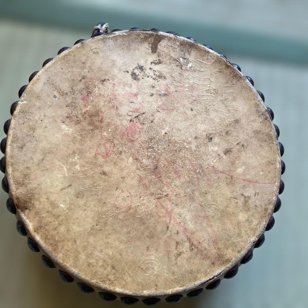 木製 和太鼓 金属飾り付き