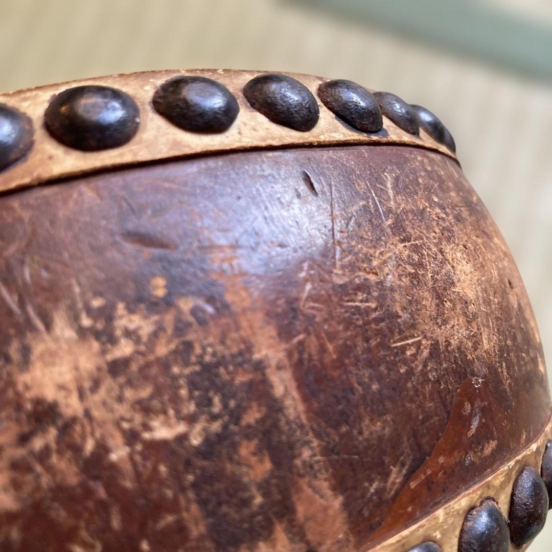 木製 和太鼓 金属飾り付き