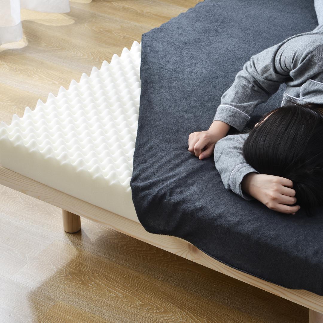 【10cm マットレス付き】折りたたみシングルベッド 耐荷重 200kg