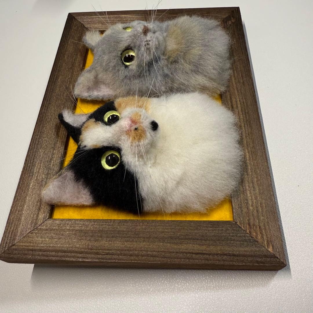 羊毛フェルト 猫の顔アート（オーナー）